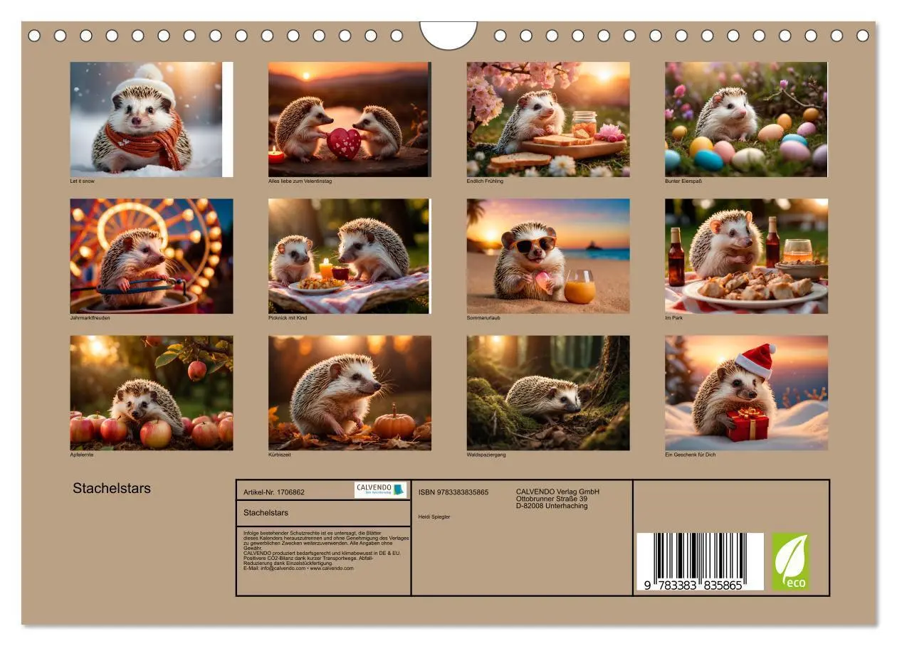 Bild: 9783383835865 | Stachelstars (Wandkalender 2025 DIN A4 quer), CALVENDO Monatskalender