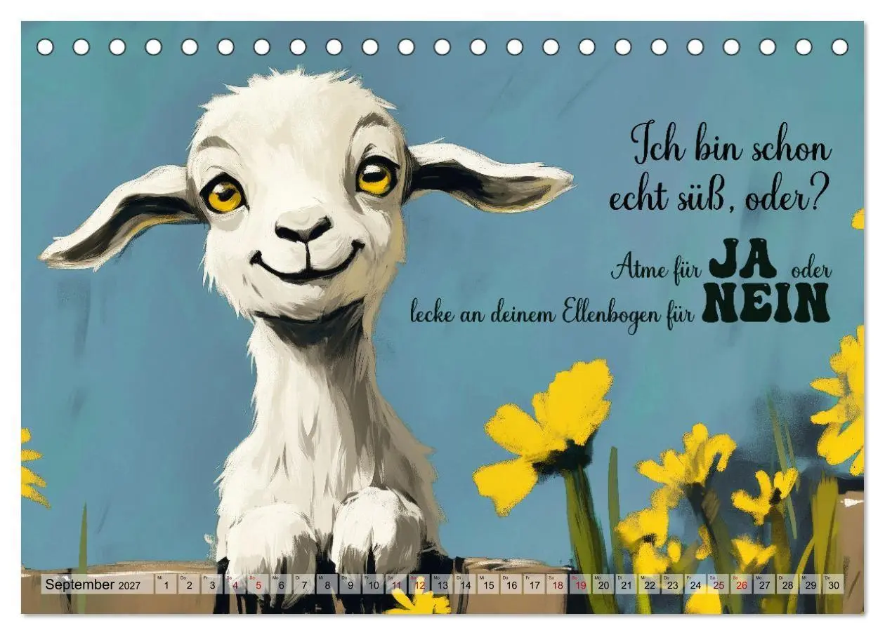 Bild: 9783569055865 | Ziegen, süß aber psycho (Tischkalender 2027 DIN A5 quer), CALVENDO...