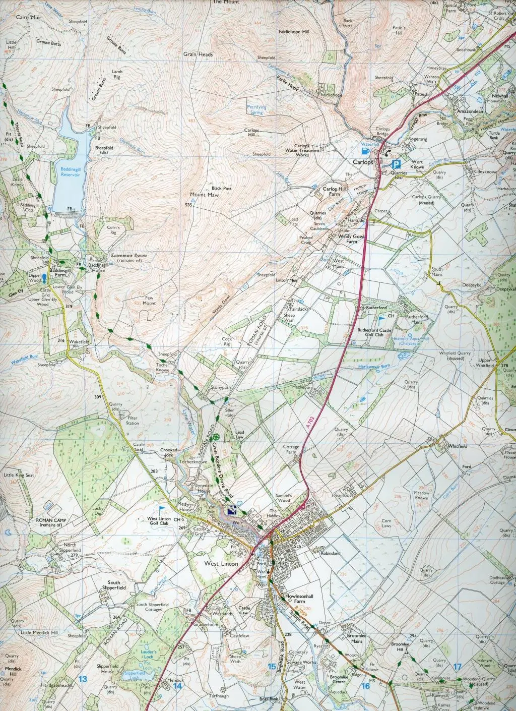 Bild: 9780319245965 | Pentland Hills | Ordnance Survey | (Land-)Karte | OS Explorer Map