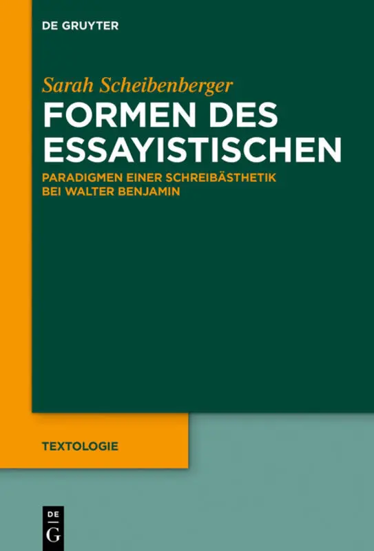 Cover: 9783110715965 | Formen des Essayistischen | Sarah Scheibenberger | Buch | IX | Deutsch