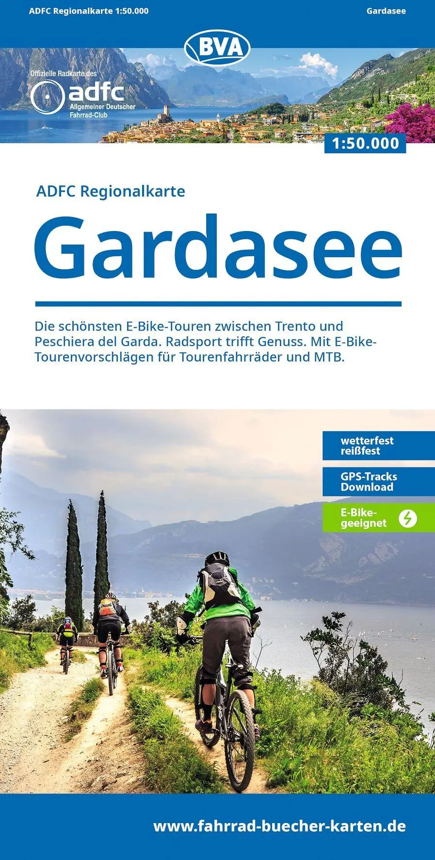 Cover: 9783991545965 | BVA ADFC Regionalkarte Gardasee 1:50.000 | (Land-)Karte | Deutsch
