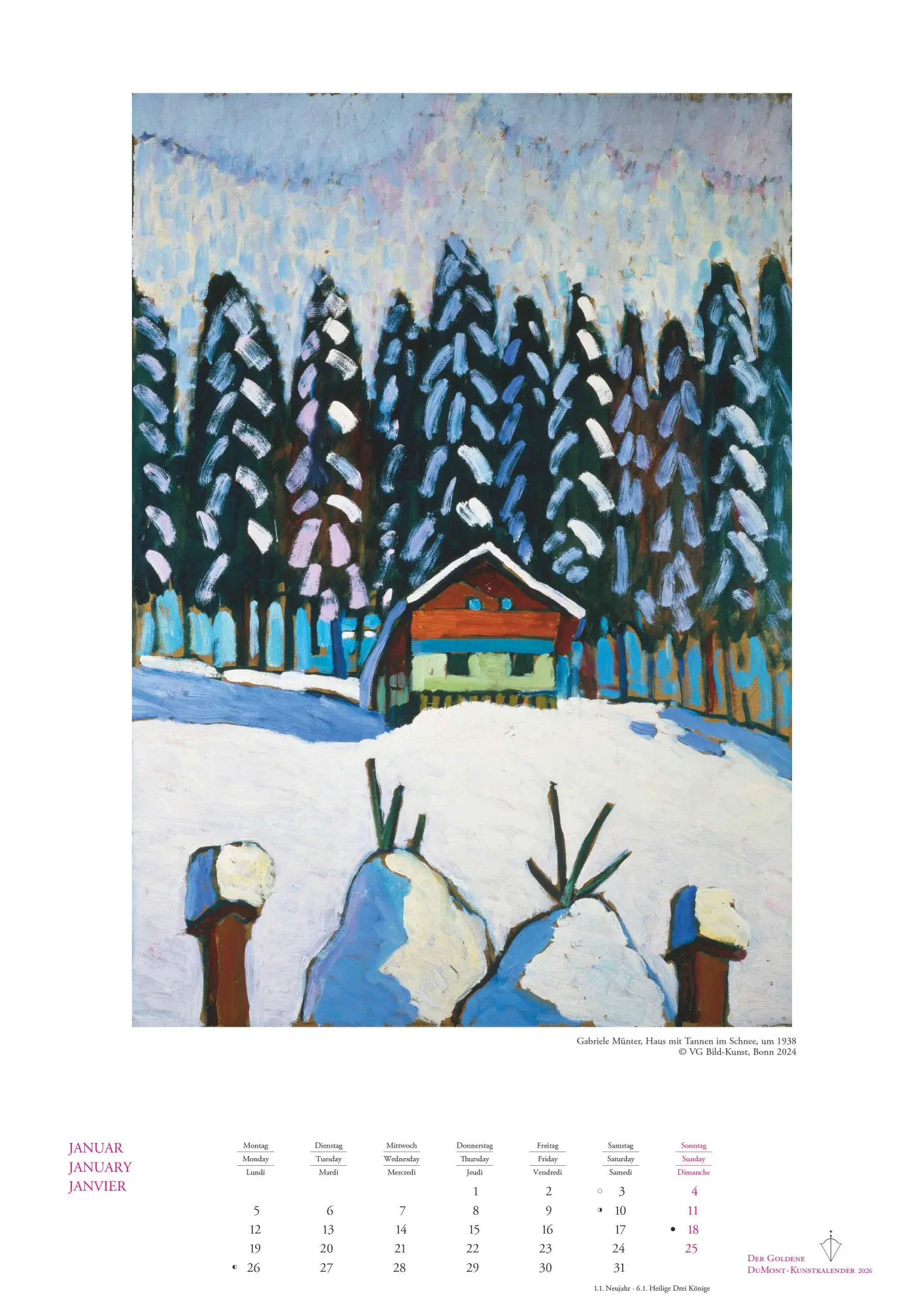 Bild: 4069095006065 | Kunstkalender 2026 - Der Goldene DUMONT-Kunstkalender -...