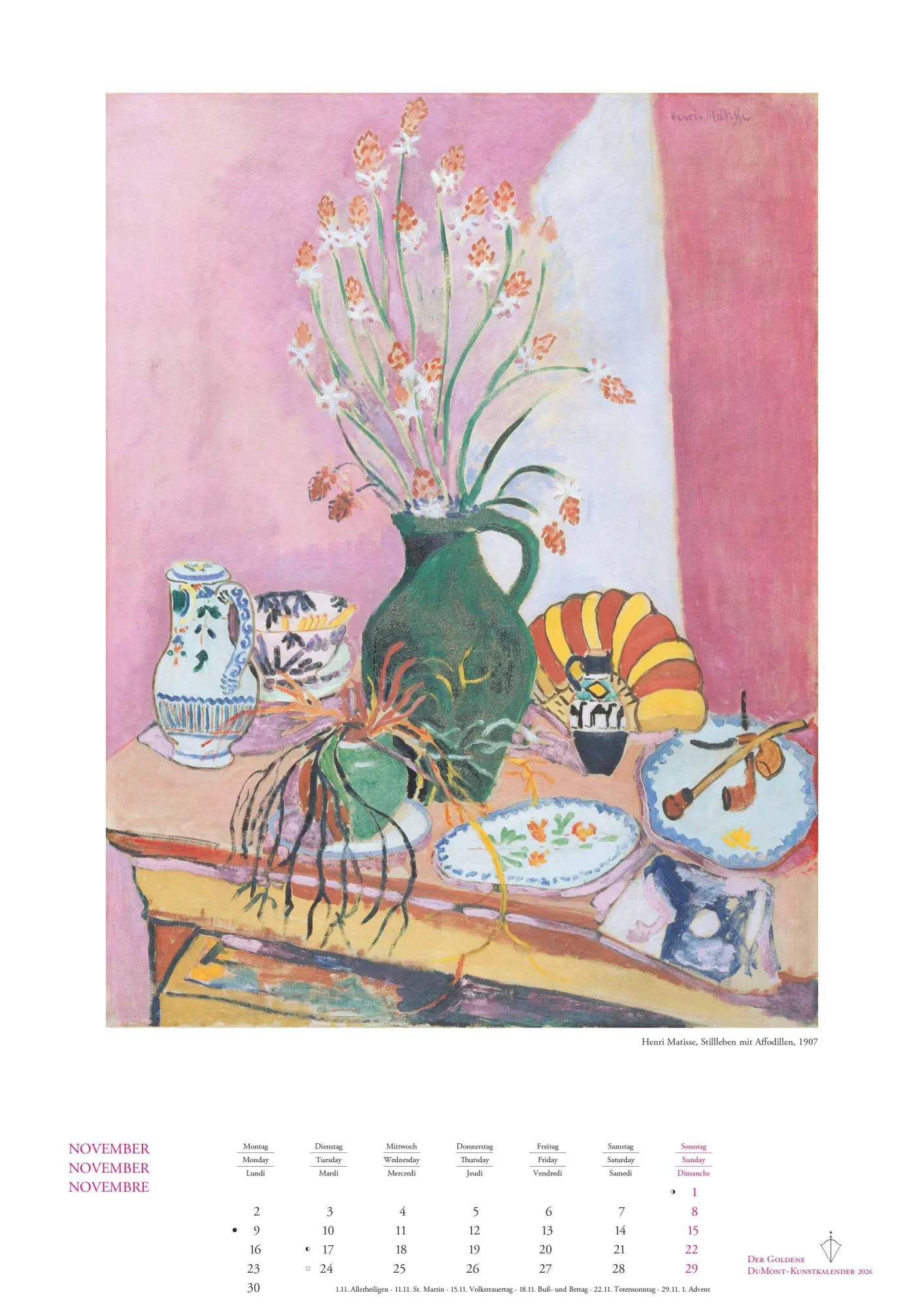 Bild: 4069095006065 | Kunstkalender 2026 - Der Goldene DUMONT-Kunstkalender -...