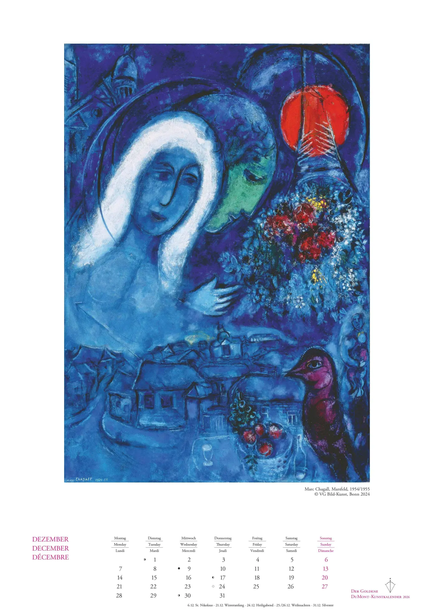 Bild: 4069095006065 | Kunstkalender 2026 - Der Goldene DUMONT-Kunstkalender -...