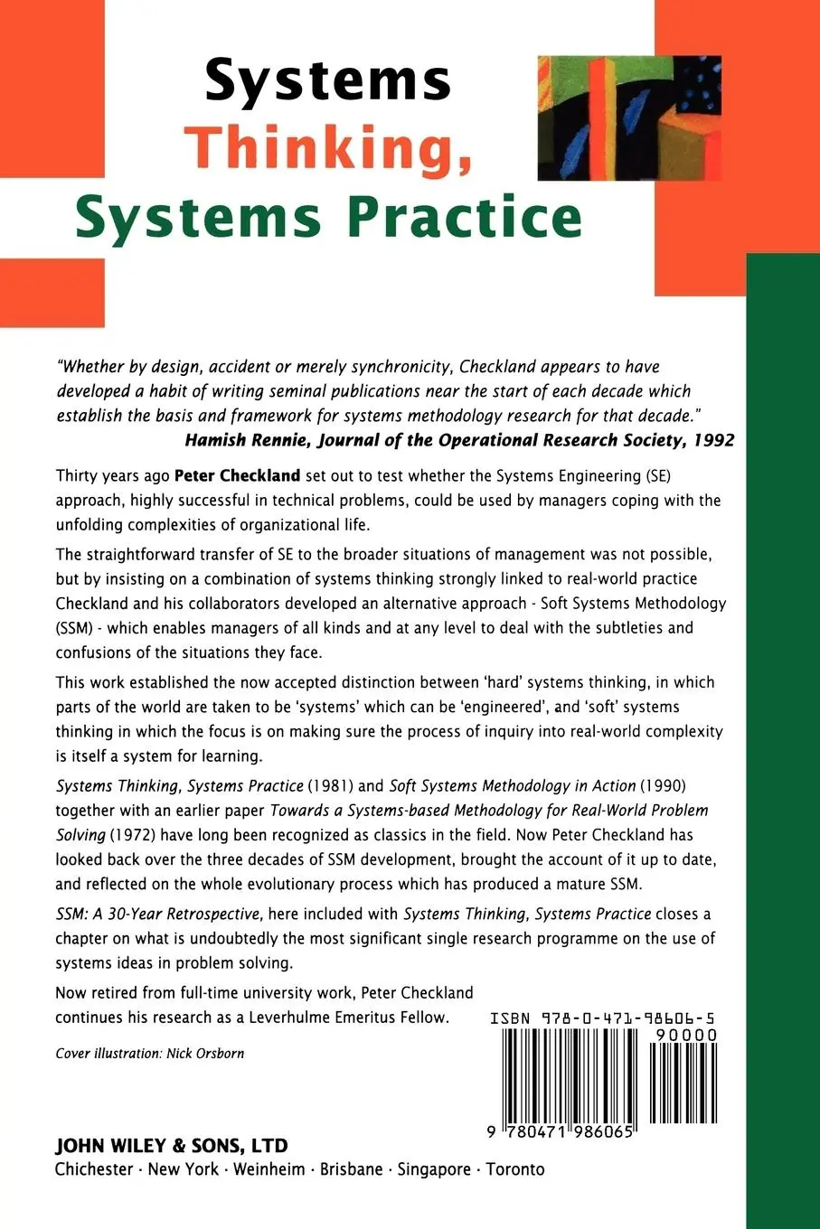 Rückseite: 9780471986065 | Systems Thinking, Systems Practice | Includes a 30-Year Retrospective