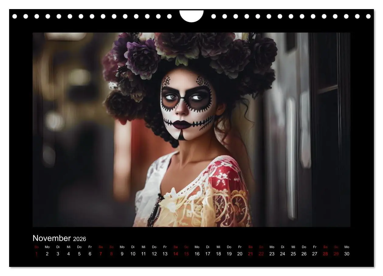 Bild: 9783457376065 | Festliche Dia de Muertos Porträts (Wandkalender 2026 DIN A4 quer),...