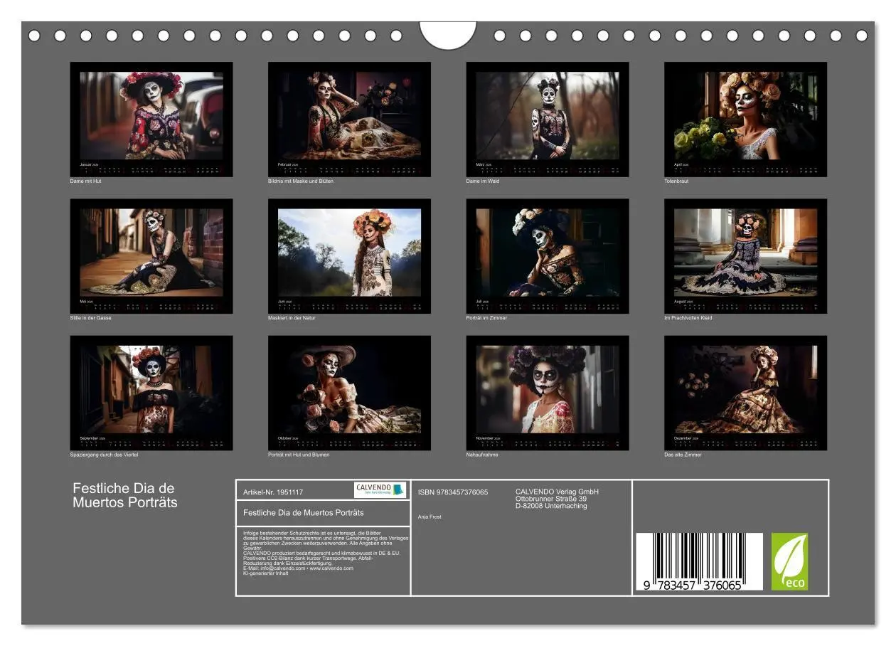 Bild: 9783457376065 | Festliche Dia de Muertos Porträts (Wandkalender 2026 DIN A4 quer),...