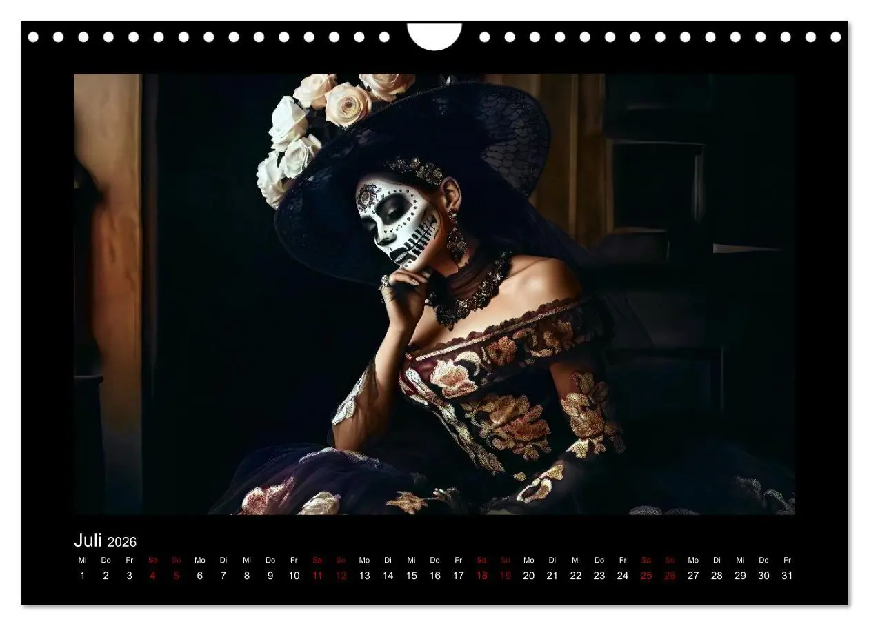 Bild: 9783457376065 | Festliche Dia de Muertos Porträts (Wandkalender 2026 DIN A4 quer),...