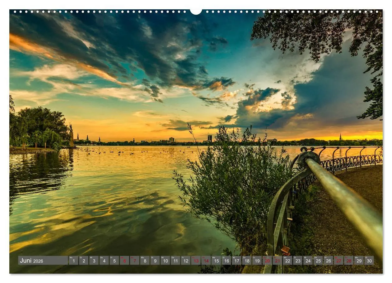 Bild: 9783457756065 | Hamburg City Vibes (Wandkalender 2026 DIN A2 quer), CALVENDO...