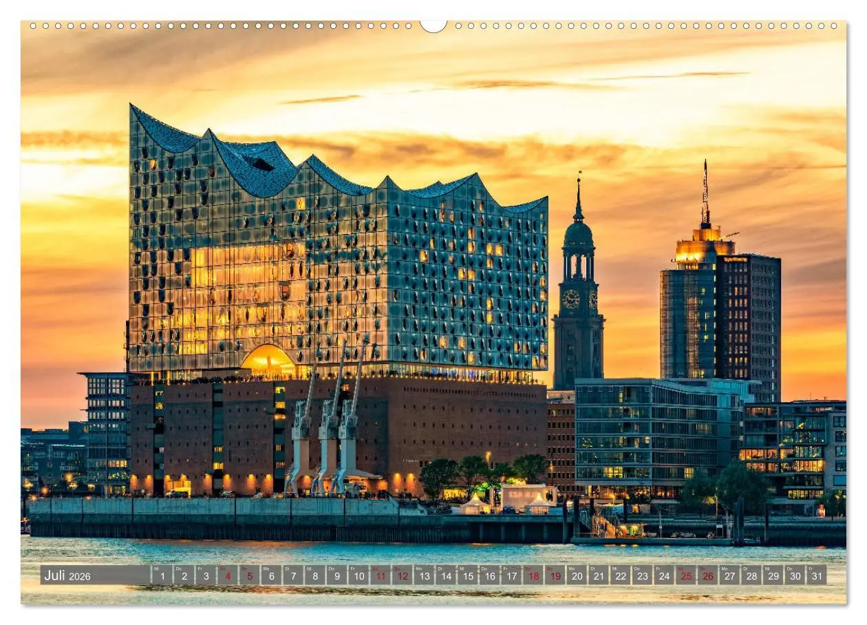 Bild: 9783457756065 | Hamburg City Vibes (Wandkalender 2026 DIN A2 quer), CALVENDO...