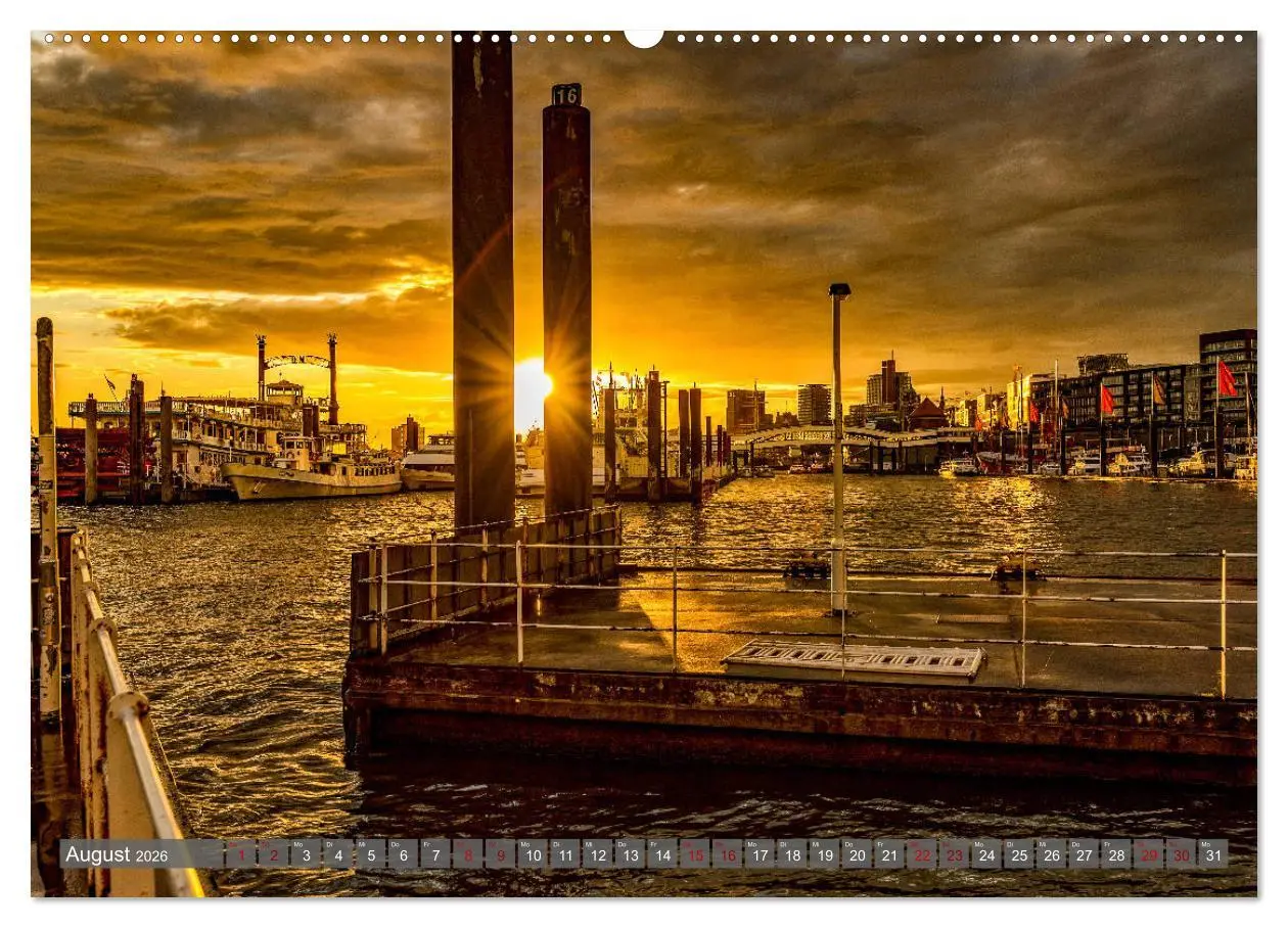 Bild: 9783457756065 | Hamburg City Vibes (Wandkalender 2026 DIN A2 quer), CALVENDO...
