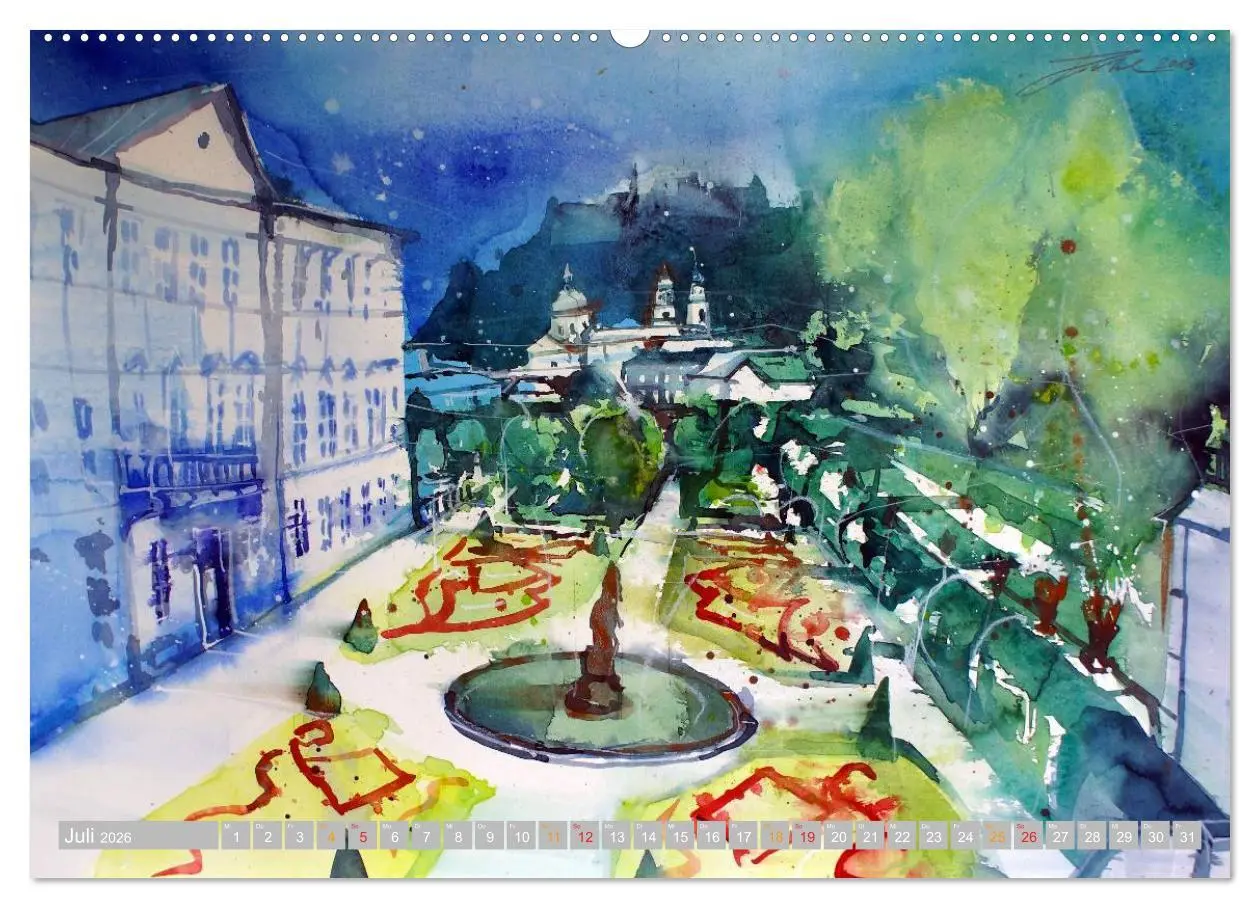 Bild: 9783516086065 | Aquarelle aus der Mozartstadt Salzburg (Wandkalender 2026 DIN A2...