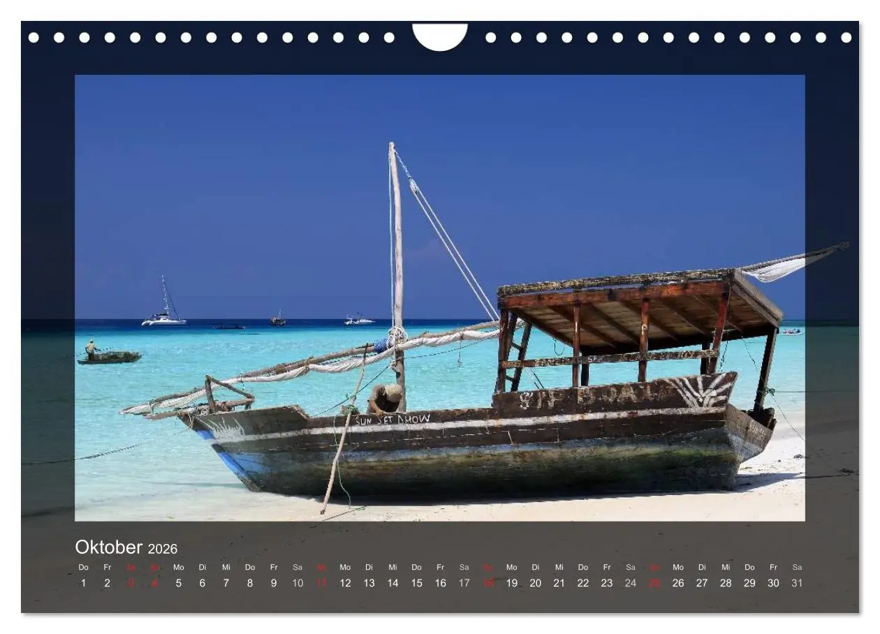 Bild: 9783516226065 | Sansibar (Wandkalender 2026 DIN A4 quer), CALVENDO Monatskalender