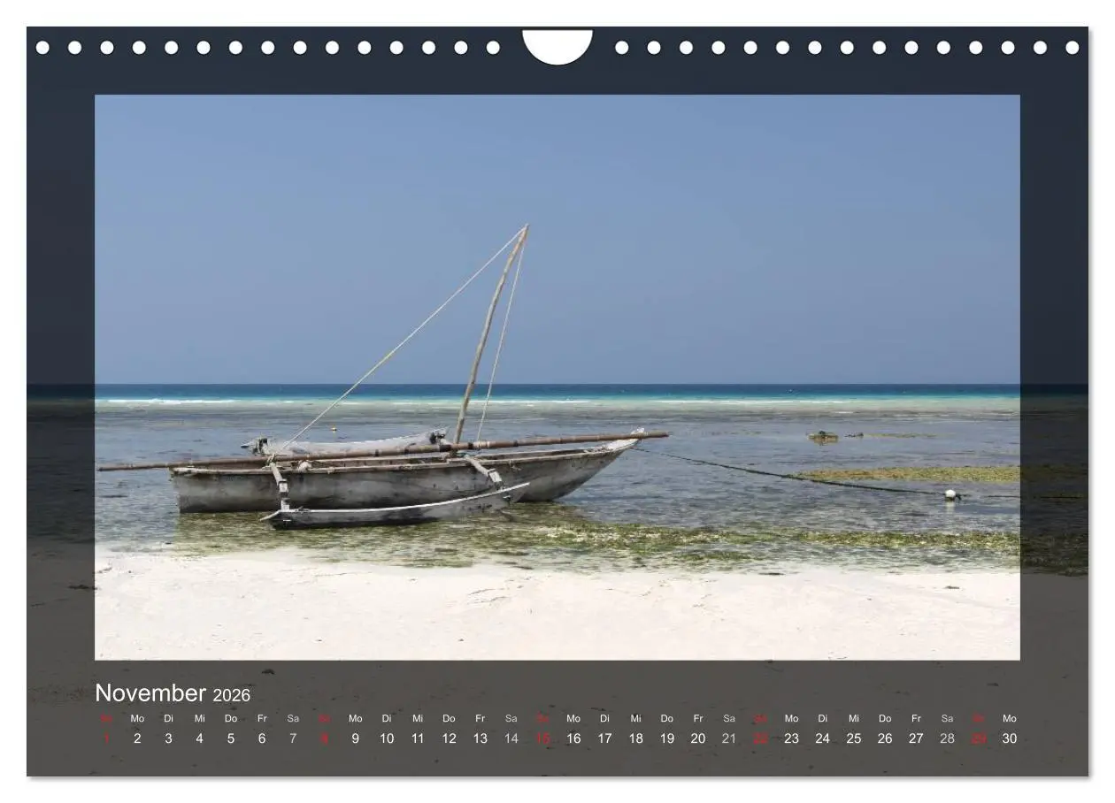 Bild: 9783516226065 | Sansibar (Wandkalender 2026 DIN A4 quer), CALVENDO Monatskalender
