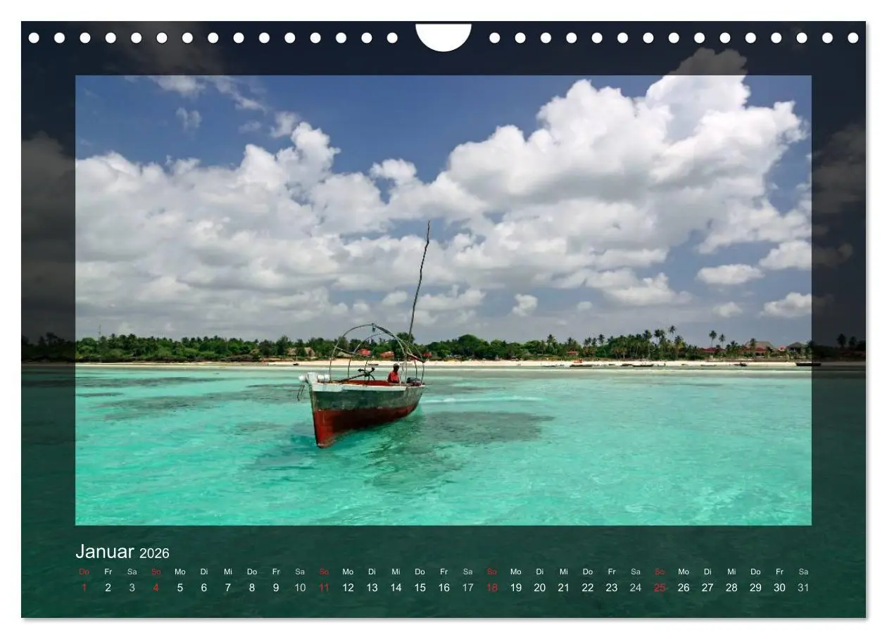 Bild: 9783516226065 | Sansibar (Wandkalender 2026 DIN A4 quer), CALVENDO Monatskalender