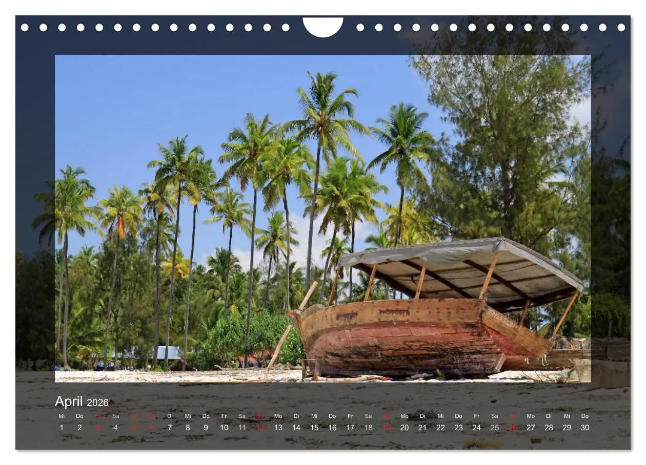 Bild: 9783516226065 | Sansibar (Wandkalender 2026 DIN A4 quer), CALVENDO Monatskalender