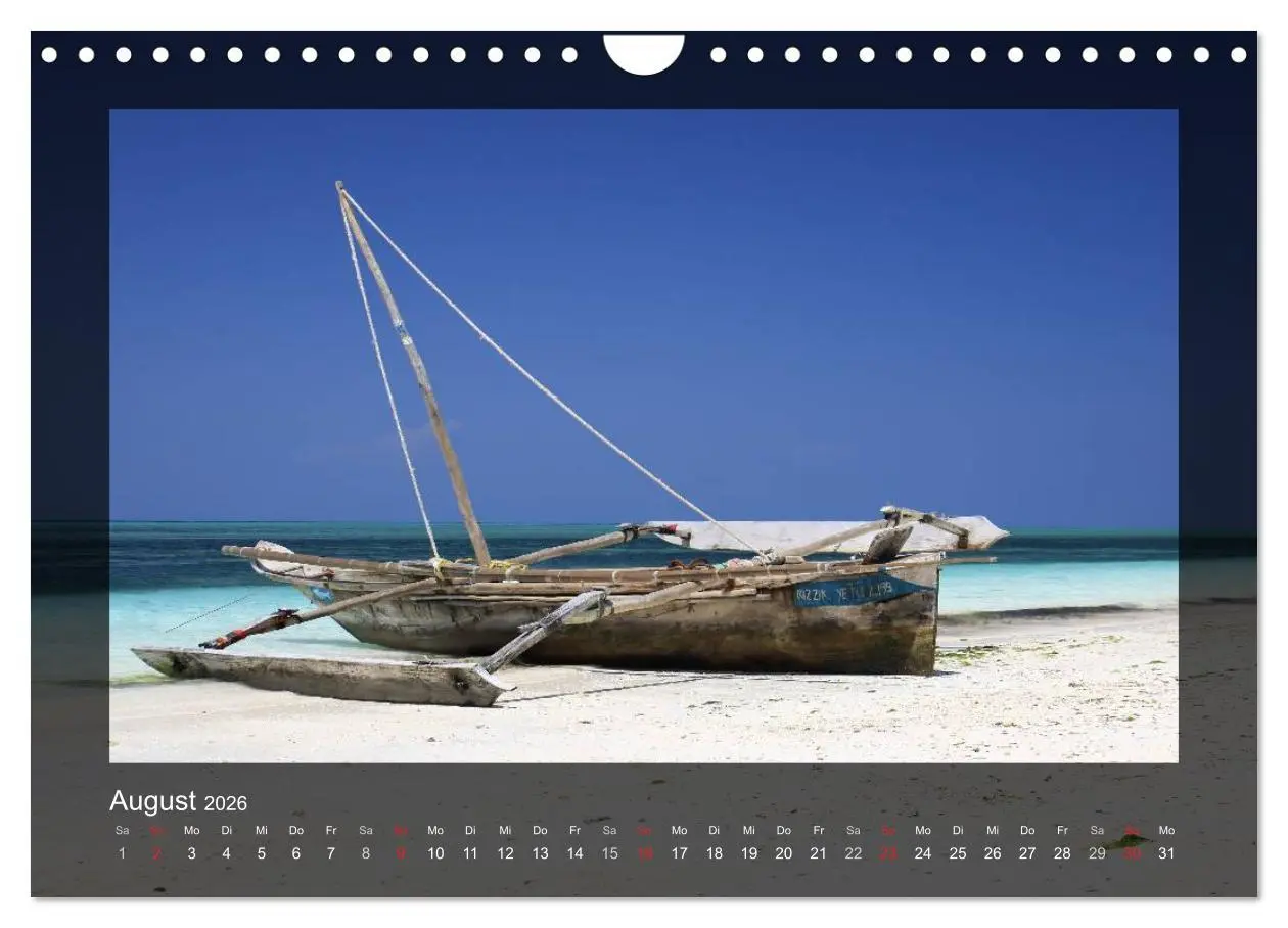 Bild: 9783516226065 | Sansibar (Wandkalender 2026 DIN A4 quer), CALVENDO Monatskalender