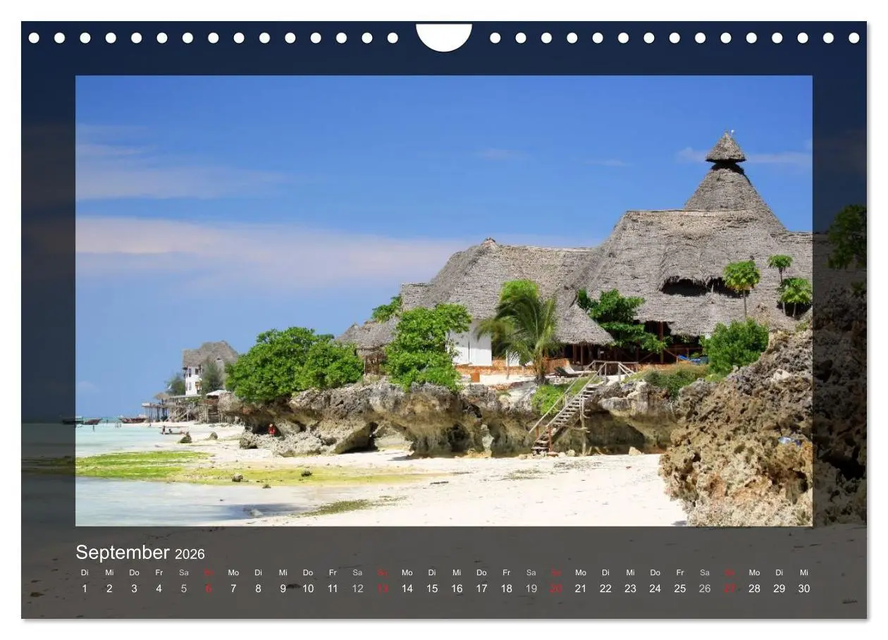 Bild: 9783516226065 | Sansibar (Wandkalender 2026 DIN A4 quer), CALVENDO Monatskalender