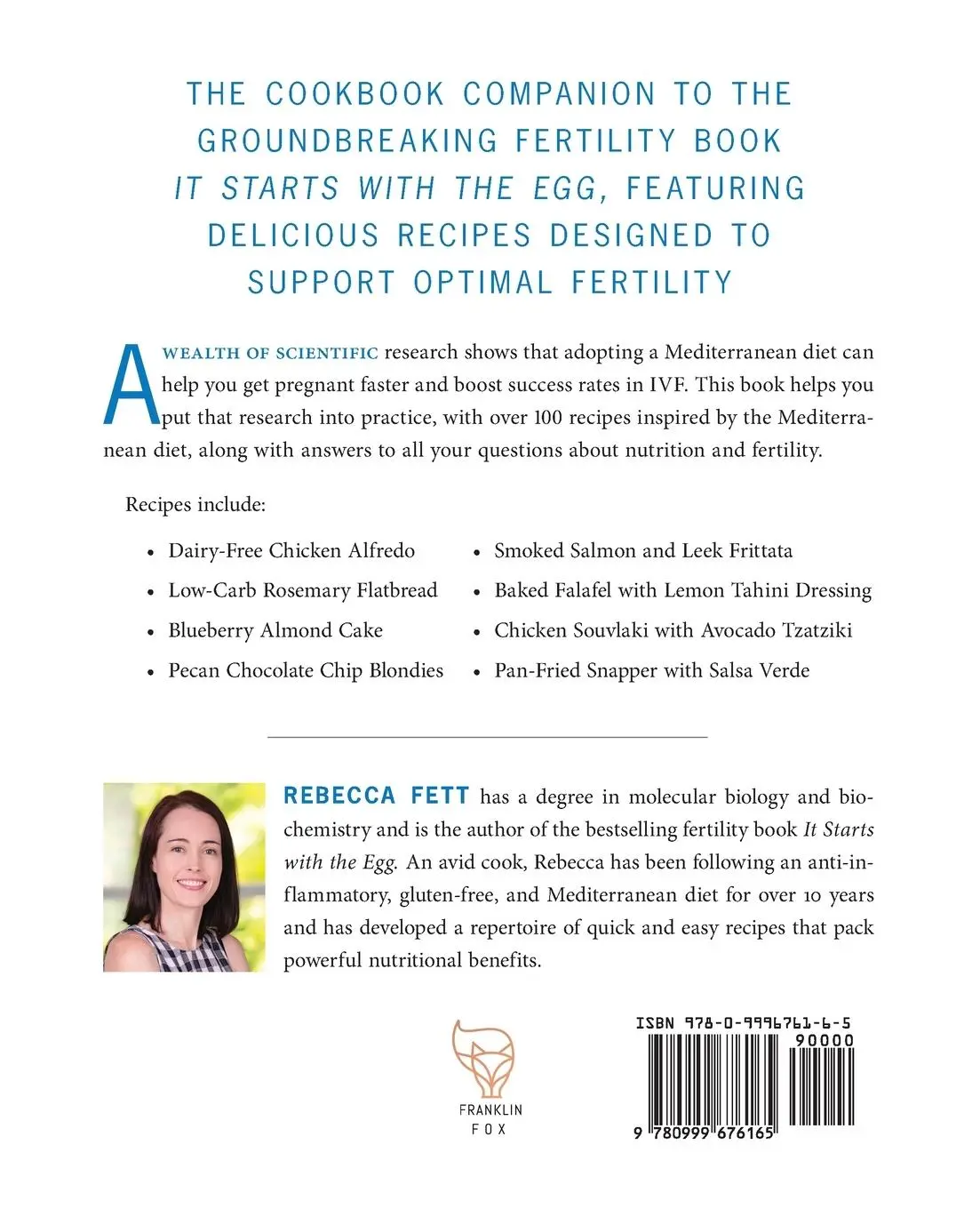 Rückseite: 9780999676165 | It Starts with the Egg Fertility Cookbook | Rebecca Fett | Taschenbuch