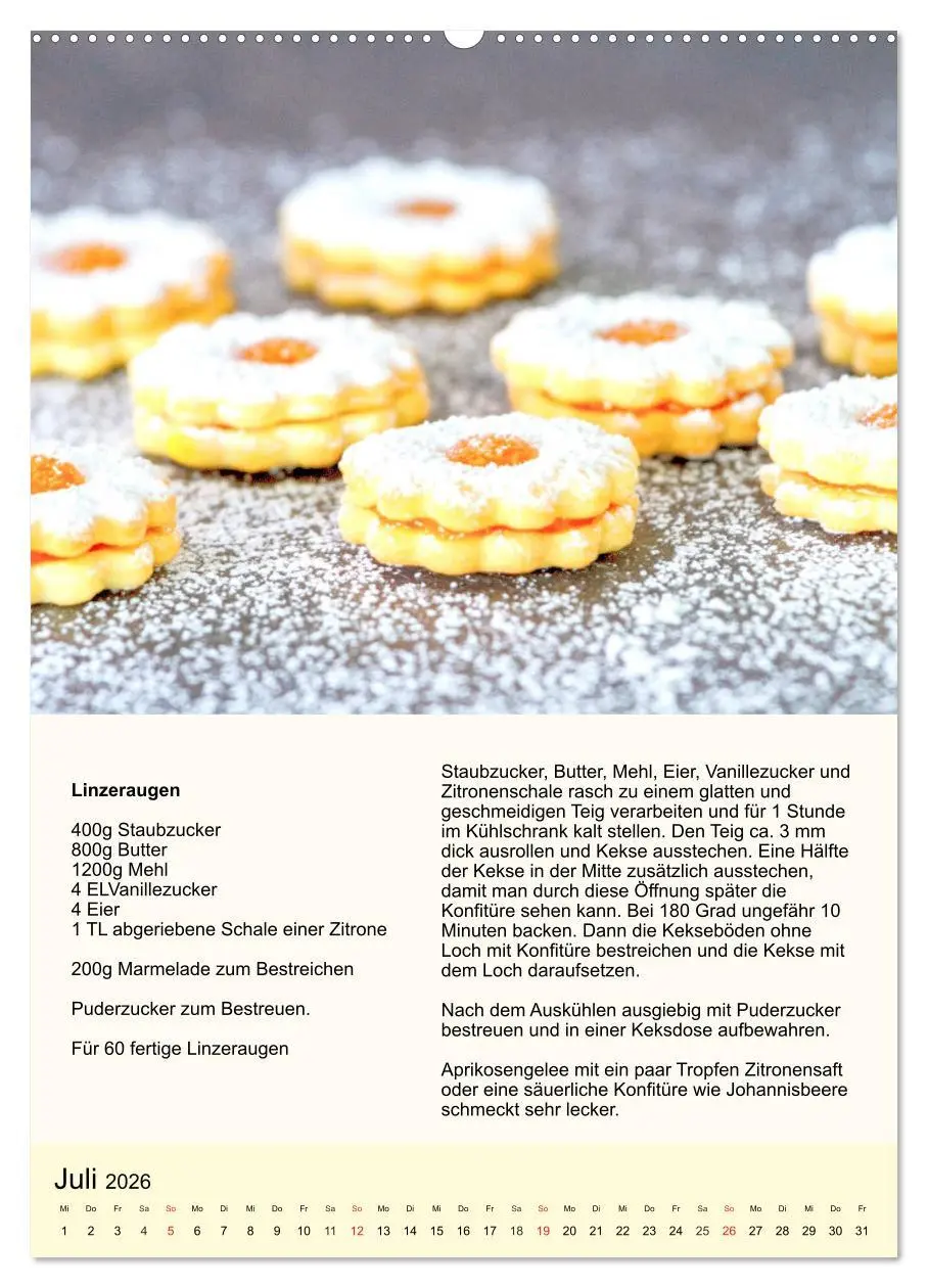 Bild: 9783516386165 | Plätzchen. Kekse für das ganze Jahr! (Wandkalender 2026 DIN A2...