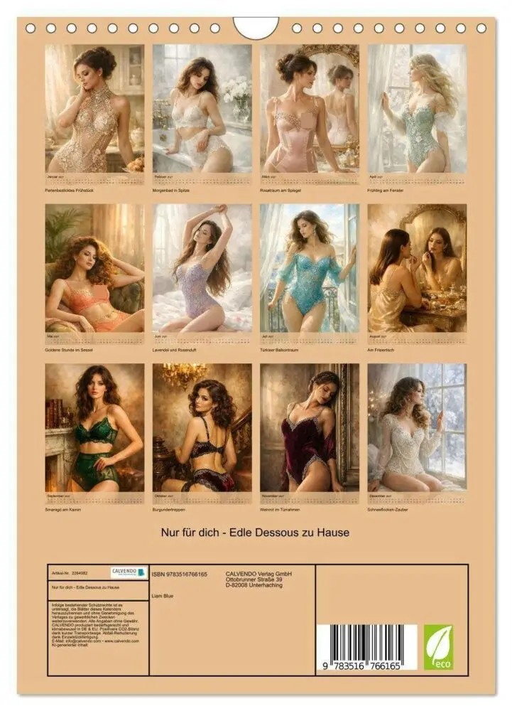 Bild: 9783516766165 | Nur für dich - Edle Dessous zu Hause (Wandkalender 2027 DIN A4...
