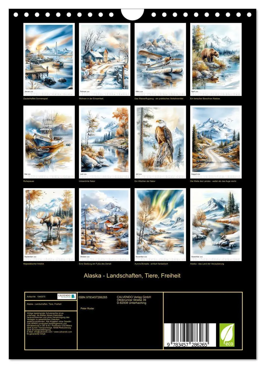 Bild: 9783457286265 | Alaska - Landschaften, Tiere, Freiheit (Wandkalender 2026 DIN A4...