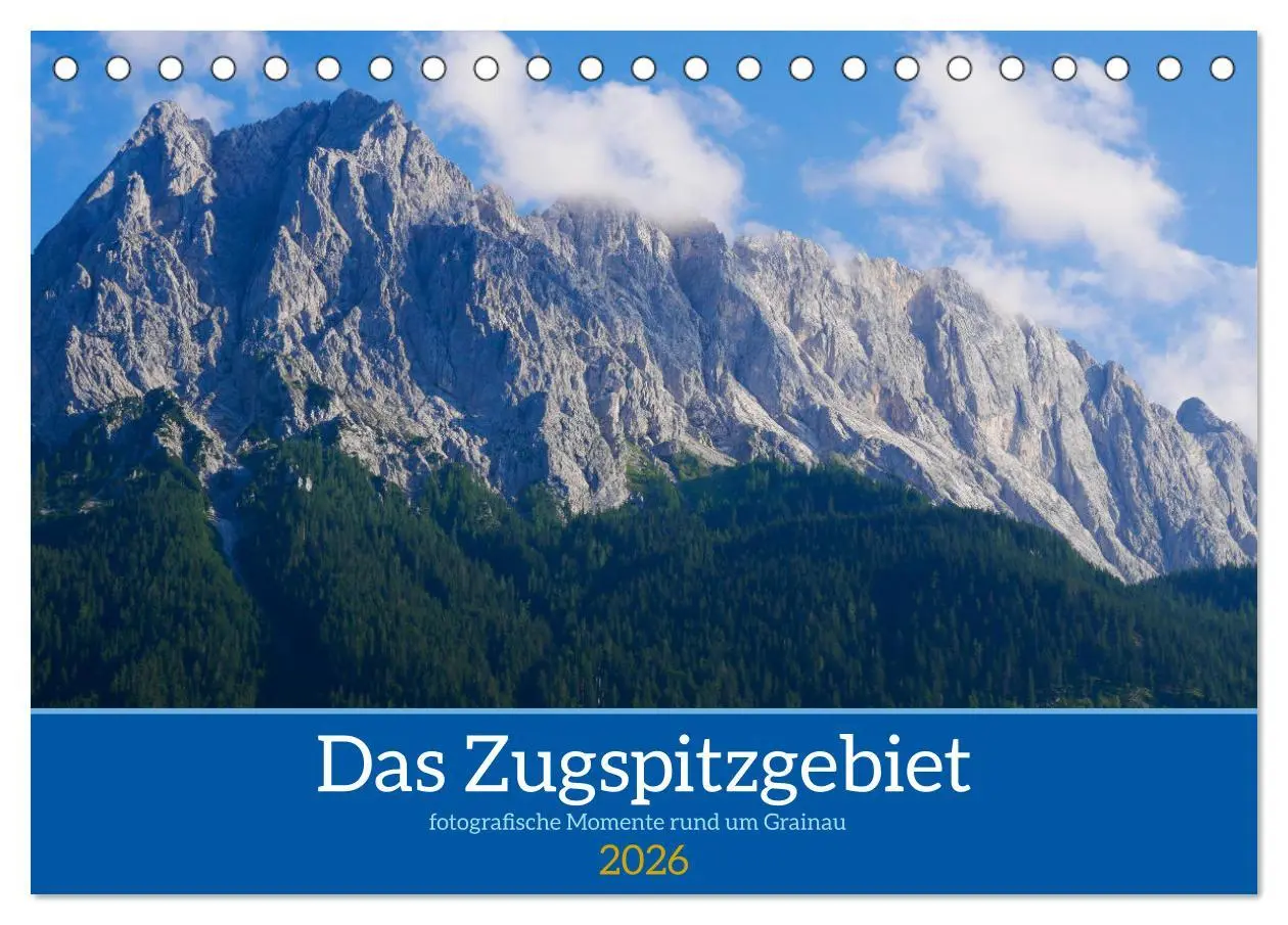 Cover: 9783457426265 | Das Zugspitzegebiet (Tischkalender 2026 DIN A5 quer), CALVENDO...