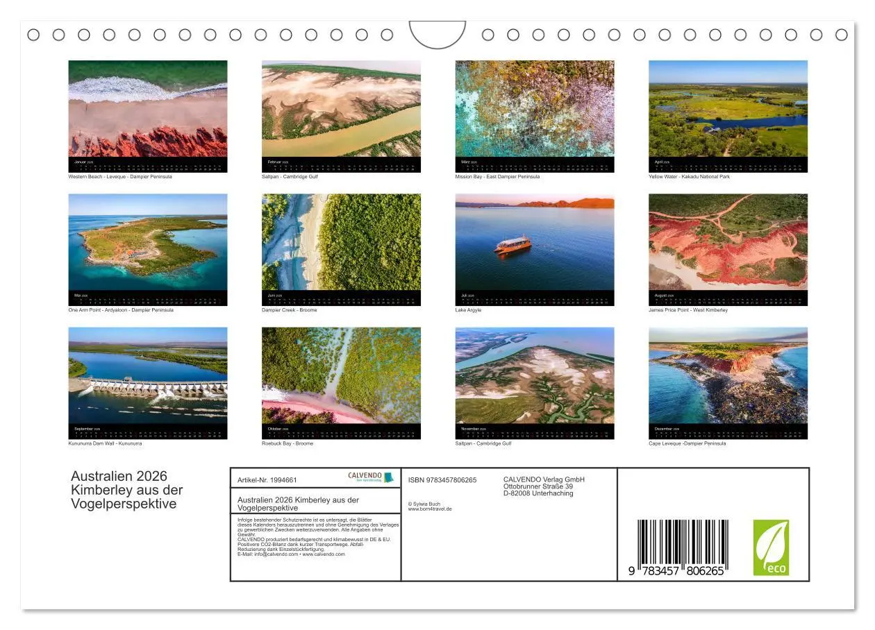 Bild: 9783457806265 | Australien 2026 Kimberley aus der Vogelperspektive (Wandkalender...