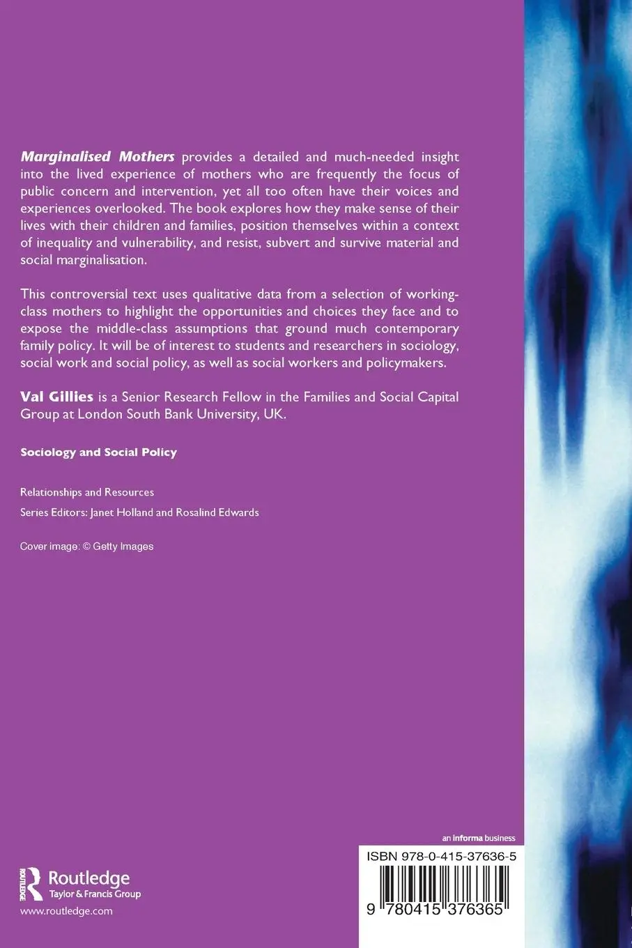 Rückseite: 9780415376365 | Marginalised Mothers | Val Gillies | Taschenbuch | Englisch | 2006