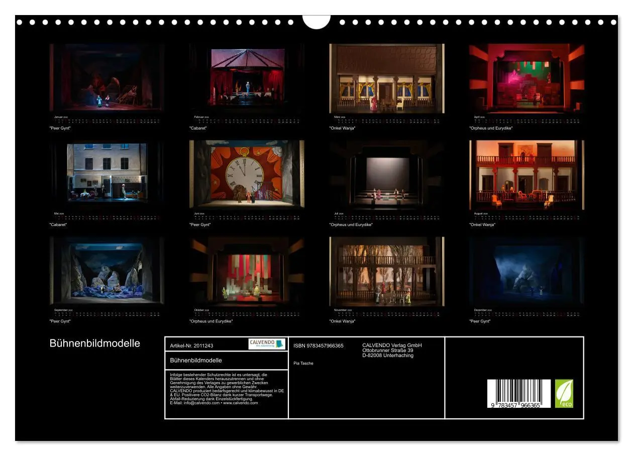 Bild: 9783457966365 | Bühnenbildmodelle (Wandkalender 2026 DIN A3 quer), CALVENDO...