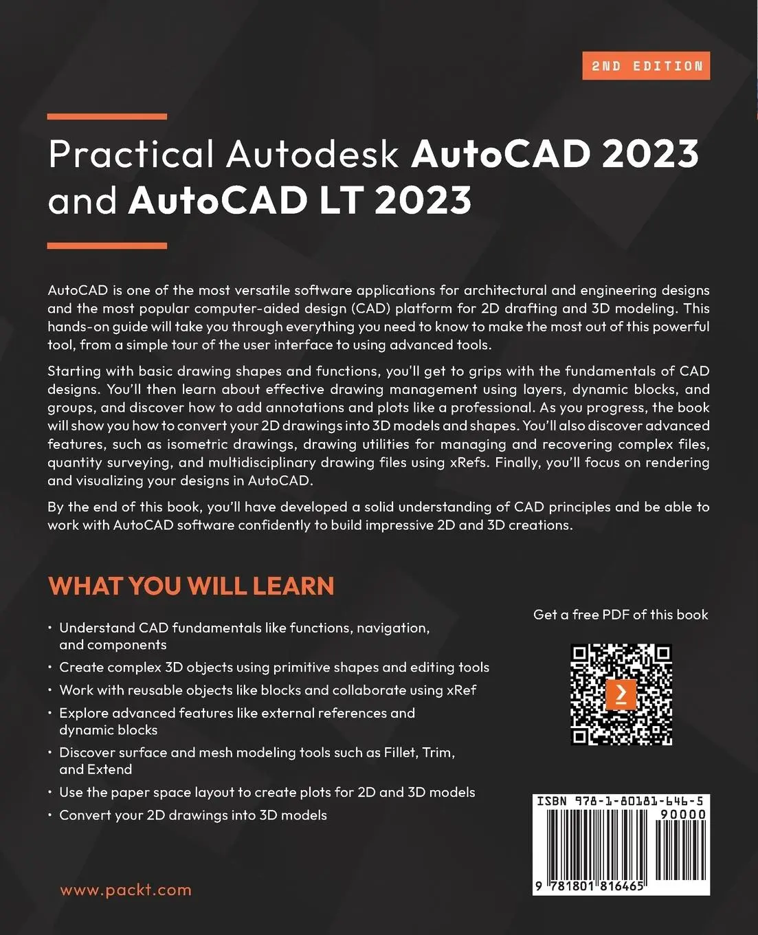 Rückseite: 9781801816465 | Practical Autodesk AutoCAD 2023 and AutoCAD LT 2023 - Second Edition