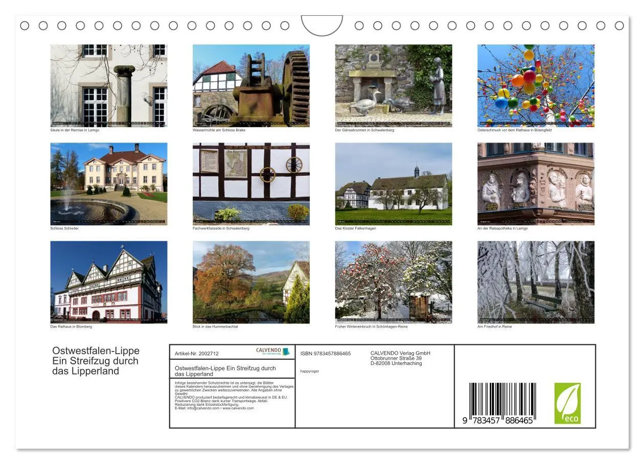 Bild: 9783457886465 | Ostwestfalen-Lippe Ein Streifzug durch das Lipperland (Wandkalender...