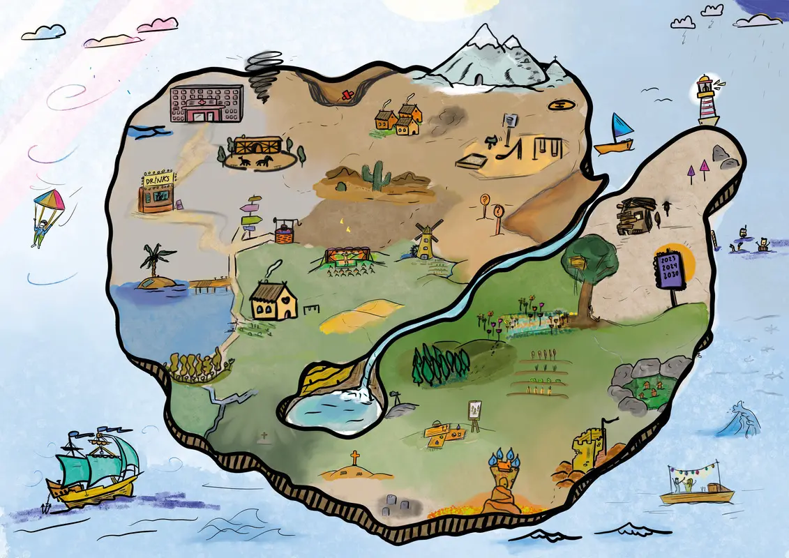 Bild: 9783870926465 | Emotion-Map | Landkarte der Gefühle | Mire Tölgyesi | Poster | Deutsch