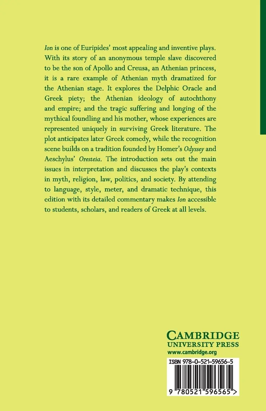 Rückseite: 9780521596565 | Euripides | Ion | Euripides | Taschenbuch | Englisch | 2019