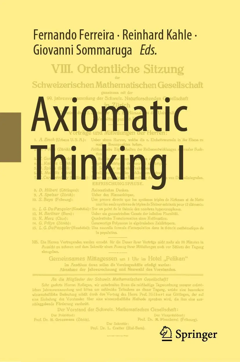 Cover: 9783030776565 | Axiomatic Thinking I | Fernando Ferreira (u. a.) | Buch | xiv | 2022