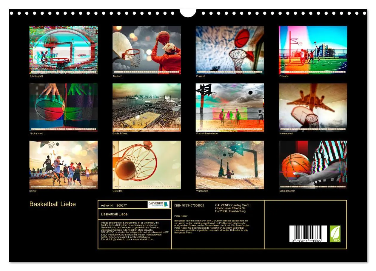 Bild: 9783457556665 | Basketball Liebe (Wandkalender 2026 DIN A3 quer), CALVENDO...