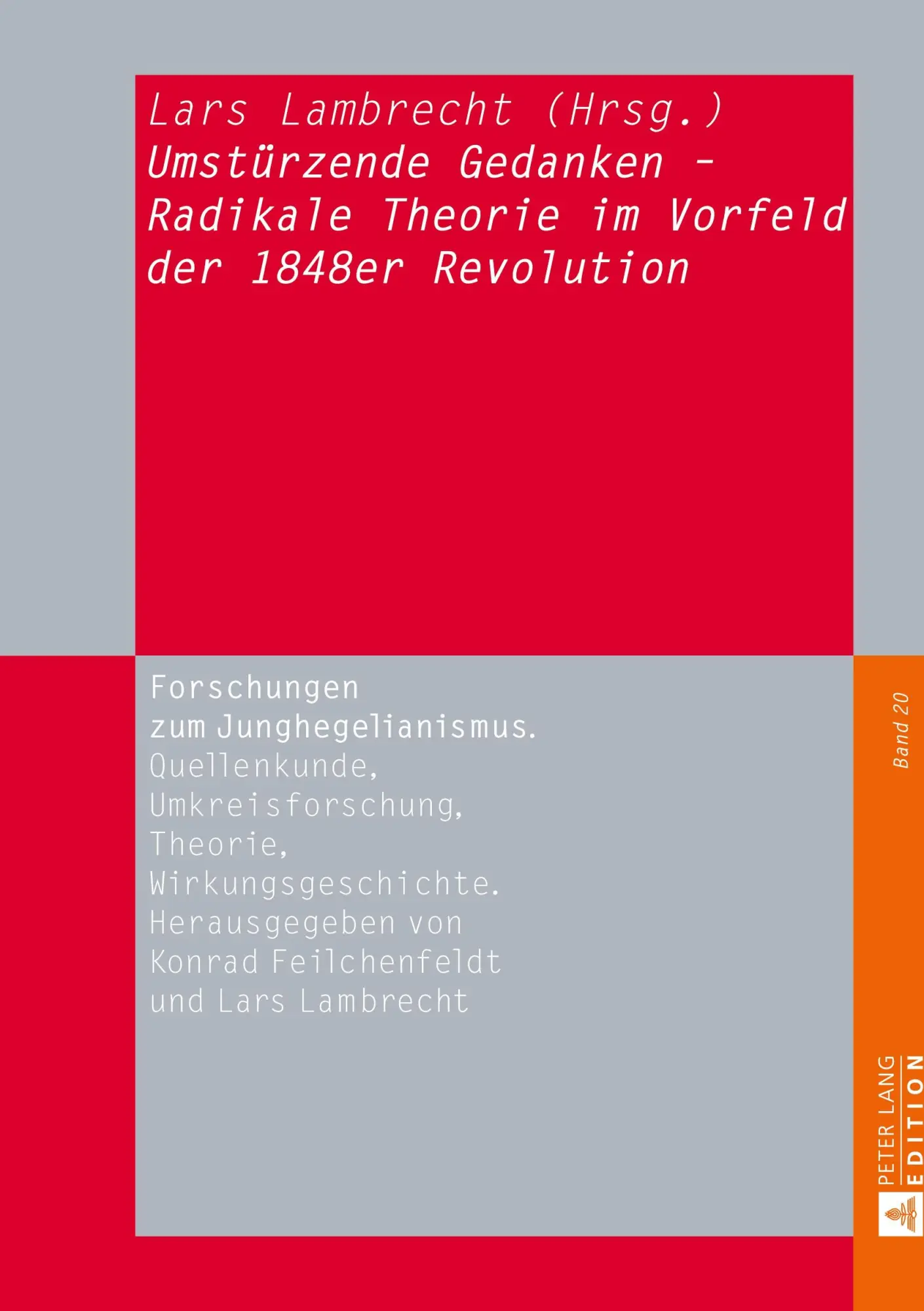 Cover: 9783631626665 | 'Umstürzende Gedanken' - Radikale Theorie im Vorfeld der 1848er...