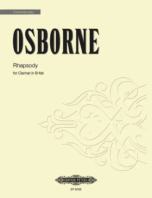 Cover: 9790300706665 | Rhapsodie für Klarinette | Klarinette (allein) | Willson Osborne