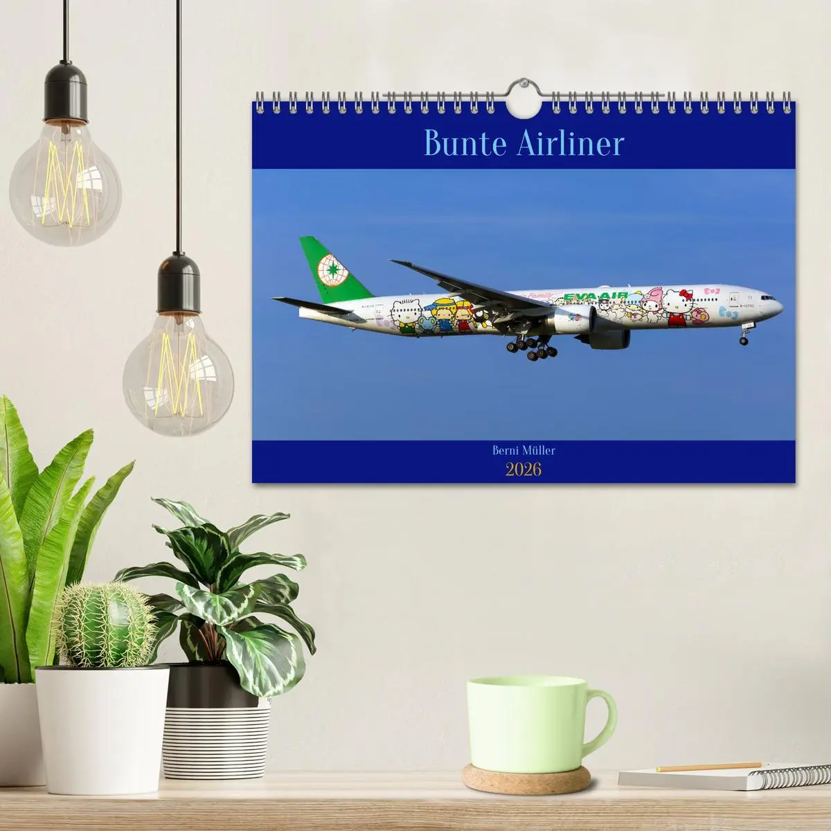 Bild: 9783457546765 | Bunte Airliner (Wandkalender 2026 DIN A4 quer), CALVENDO...
