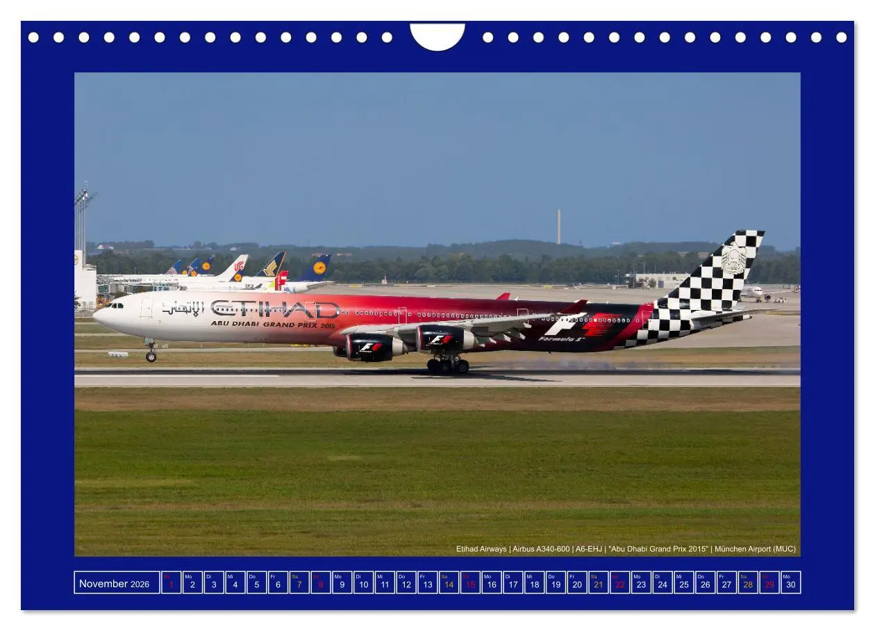 Bild: 9783457546765 | Bunte Airliner (Wandkalender 2026 DIN A4 quer), CALVENDO...