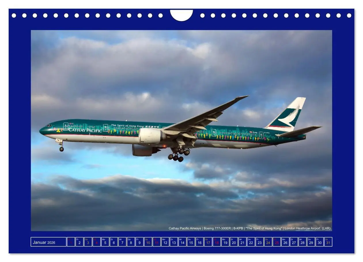 Bild: 9783457546765 | Bunte Airliner (Wandkalender 2026 DIN A4 quer), CALVENDO...