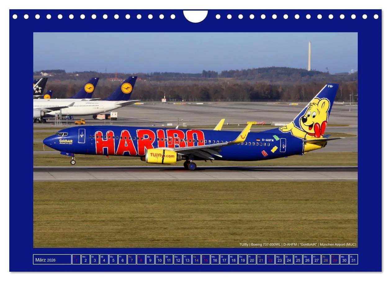 Bild: 9783457546765 | Bunte Airliner (Wandkalender 2026 DIN A4 quer), CALVENDO...
