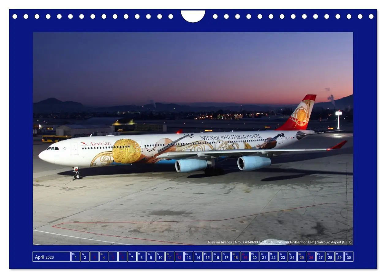 Bild: 9783457546765 | Bunte Airliner (Wandkalender 2026 DIN A4 quer), CALVENDO...