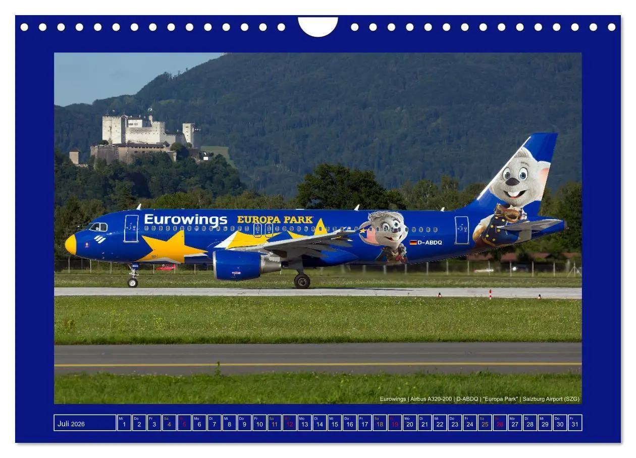 Bild: 9783457546765 | Bunte Airliner (Wandkalender 2026 DIN A4 quer), CALVENDO...