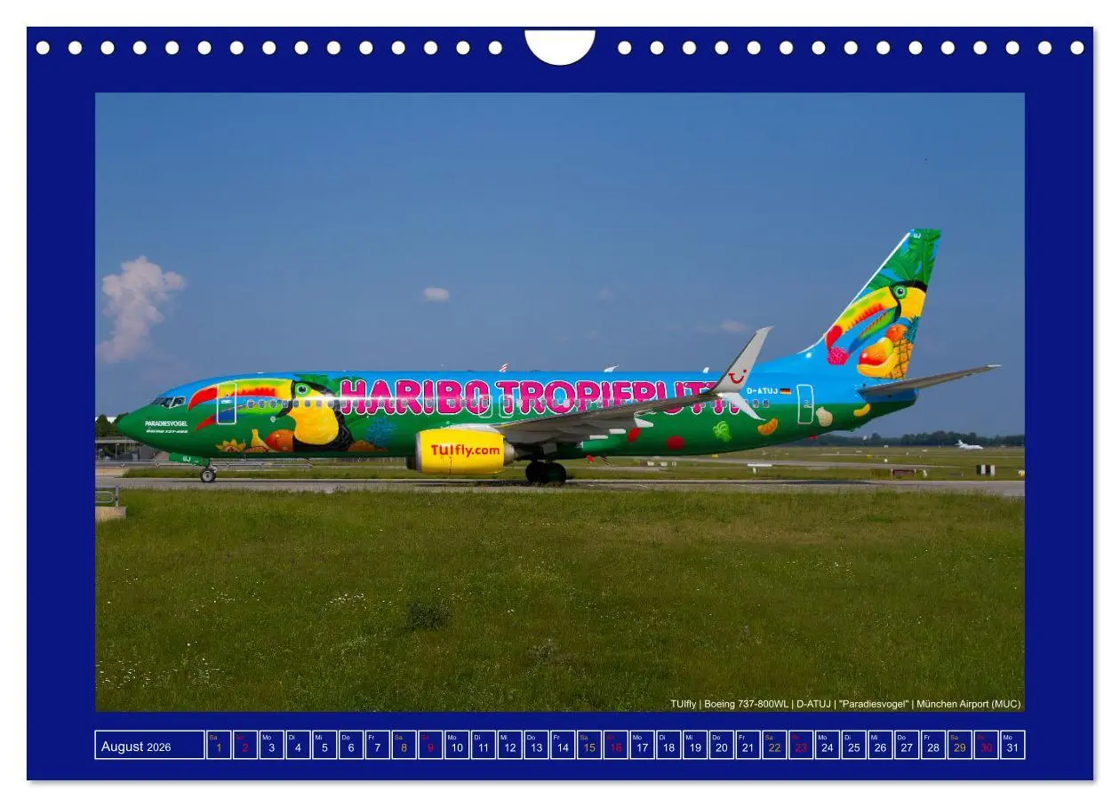Bild: 9783457546765 | Bunte Airliner (Wandkalender 2026 DIN A4 quer), CALVENDO...