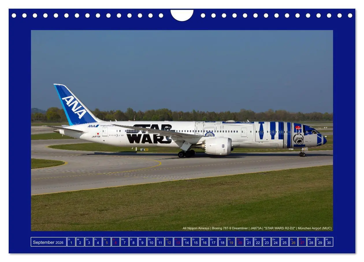 Bild: 9783457546765 | Bunte Airliner (Wandkalender 2026 DIN A4 quer), CALVENDO...