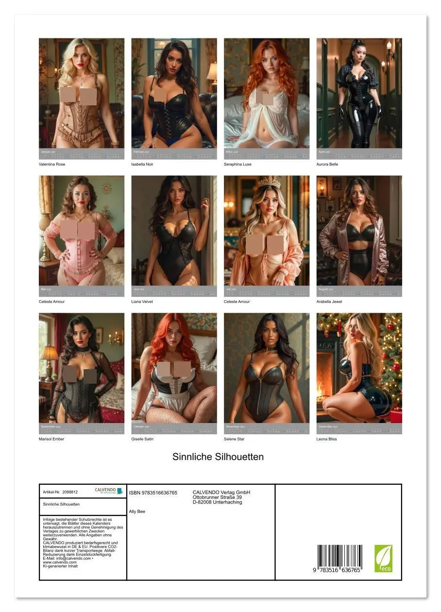 Bild: 9783516636765 | Sinnliche Silhouetten (Wandkalender 2026 DIN A3 hoch), CALVENDO...