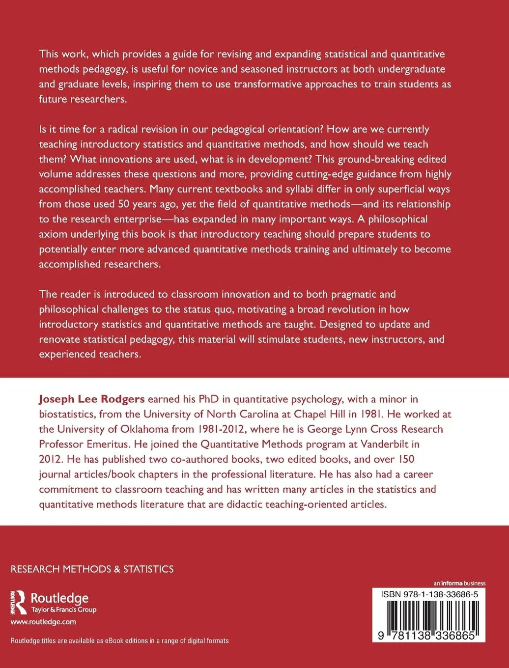 Rückseite: 9781138336865 | Teaching Statistics and Quantitative Methods in the 21st Century