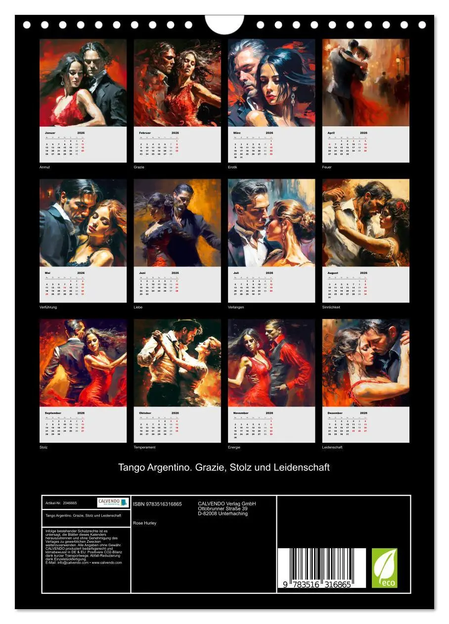 Bild: 9783516316865 | Tango Argentino. Grazie, Stolz und Leidenschaft (Wandkalender 2026...