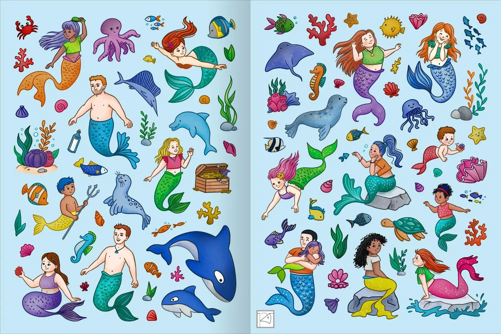 Bild: 9783845856865 | Mein schillerndes Stickerheft - Im Reich der Meerjungfrauen | Zippel